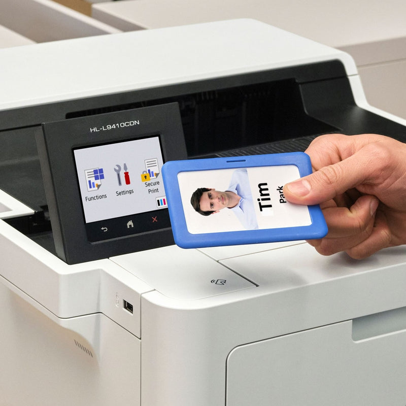 NFC card reader authentication demonstration on Brother printer