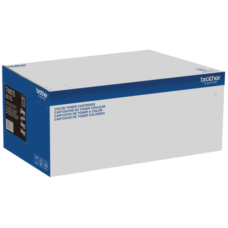 Brother TN810BK toner cartridge retail box showing packaging design