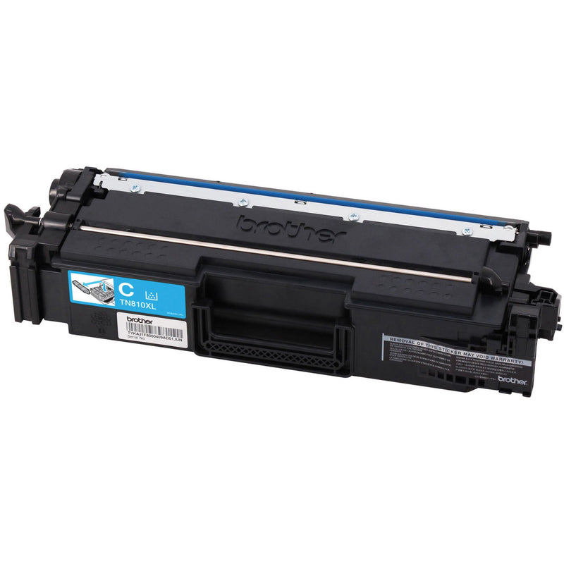 Side view of Brother TN810XLC toner cartridge displaying structural design elements