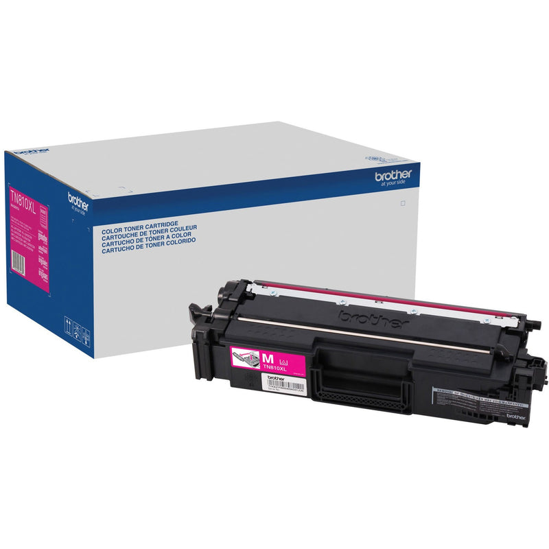 Brother TN810XLM magenta toner cartridge and retail packaging