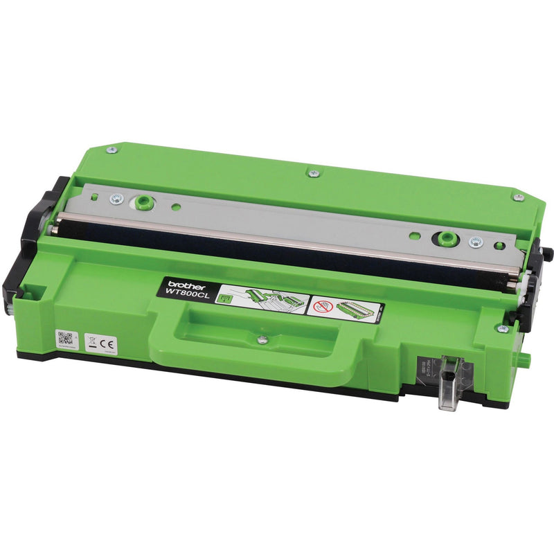 Angled view of Brother WT800CL waste toner unit highlighting collection mechanism