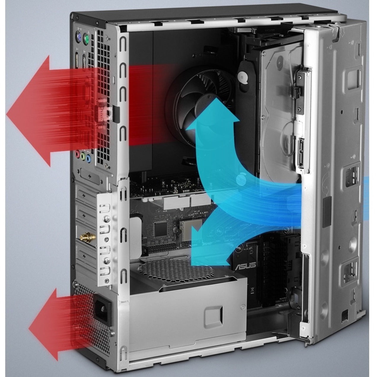 ASUS ExpertCenter D700SD internal airflow diagram-alternate-image15