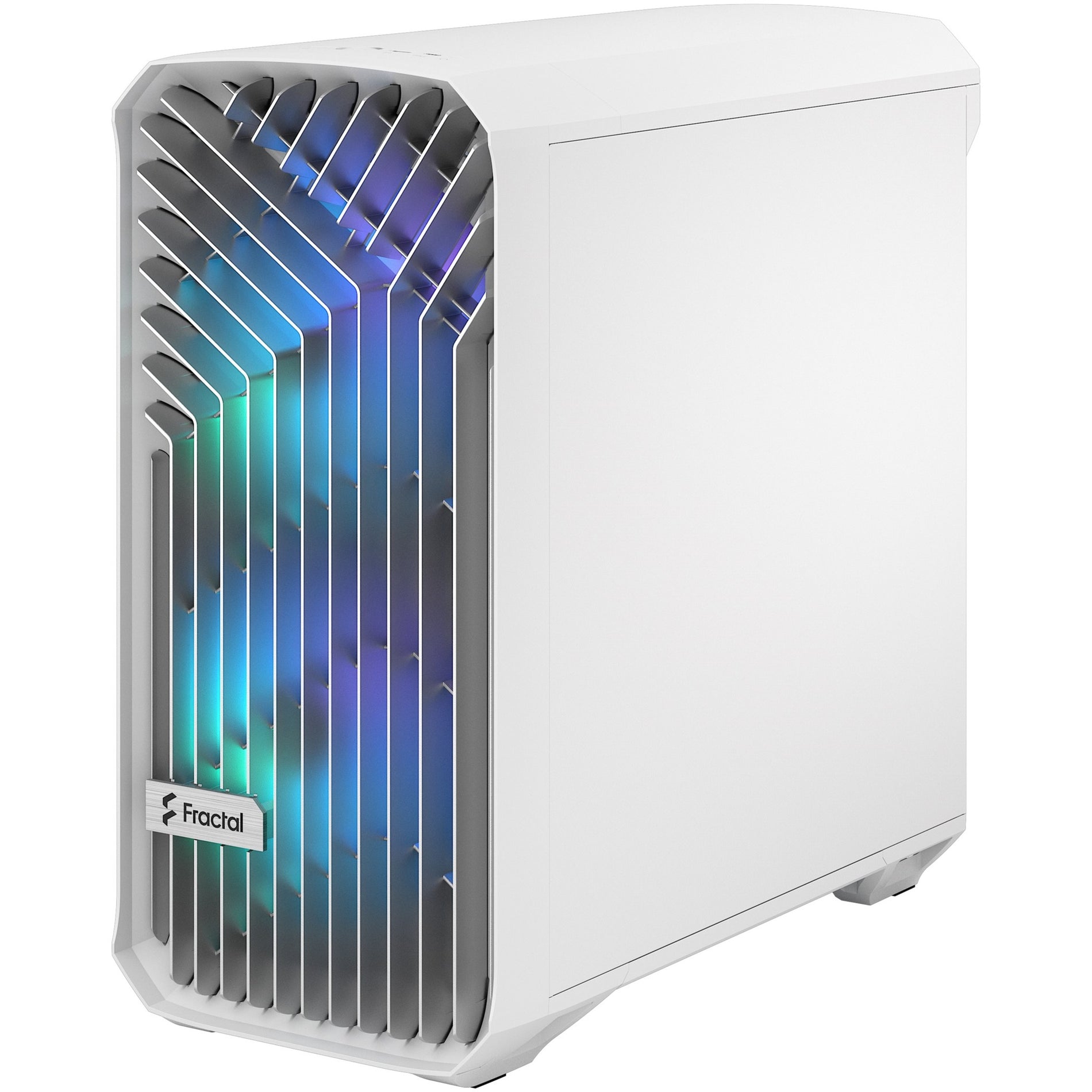 Fractal Design FD-C-TOR1C-05 Torrent Compact RGB White TG Clear Computer Case, Mid-tower, Tempered Glass, Steel, 2 Year Warranty