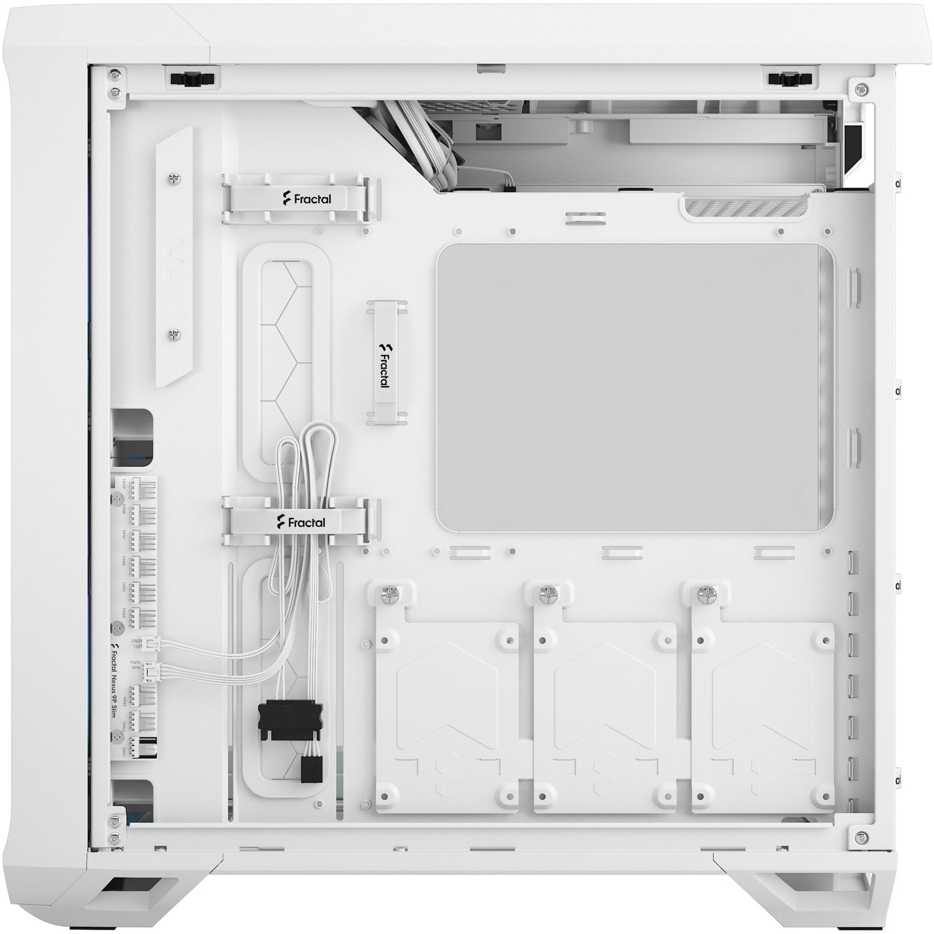 Fractal Design FD-C-TOR1C-05 Torrent Compact RGB White TG Clear Computer Case, Mid-tower, Tempered Glass, Steel, 2 Year Warranty