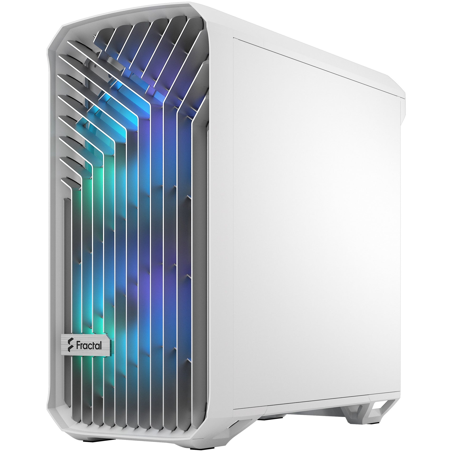 Fractal Design FD-C-TOR1C-05 Torrent Compact RGB White TG Clear Computer Case, Mid-tower, Tempered Glass, Steel, 2 Year Warranty