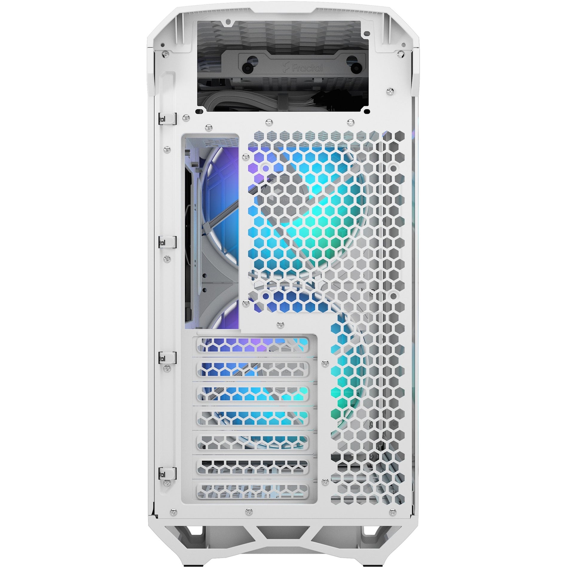 Fractal Design FD-C-TOR1C-05 Torrent Compact RGB White TG Clear Computer Case, Mid-tower, Tempered Glass, Steel, 2 Year Warranty