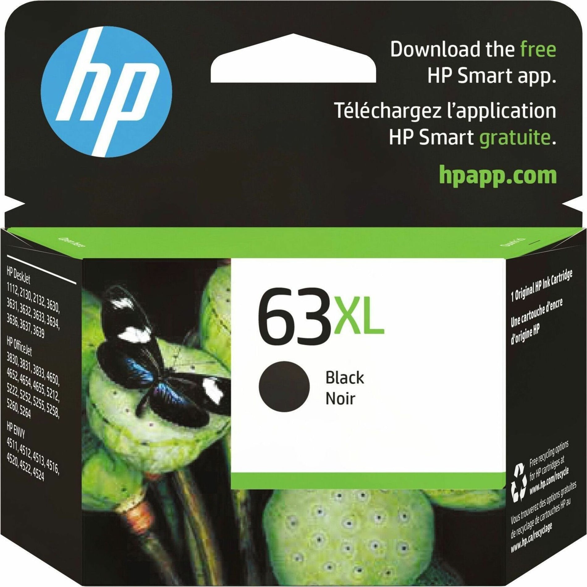 HPI SOURCING - NEW F6U64AN 63XL High Yield Black Original Ink Cartridge, 430 Pages