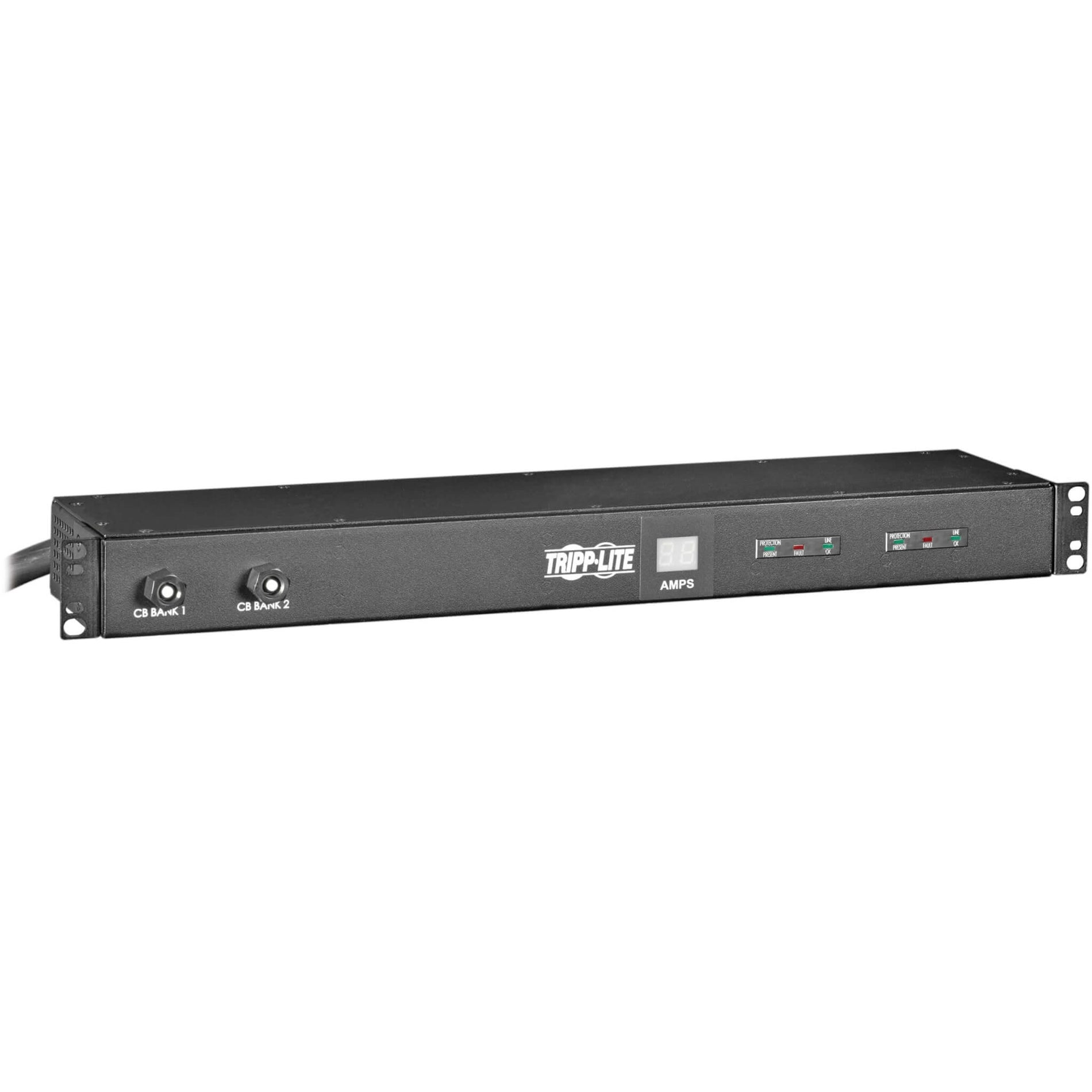 Angled view of PDU showing robust metal construction and rack mounting features-alternate-image3