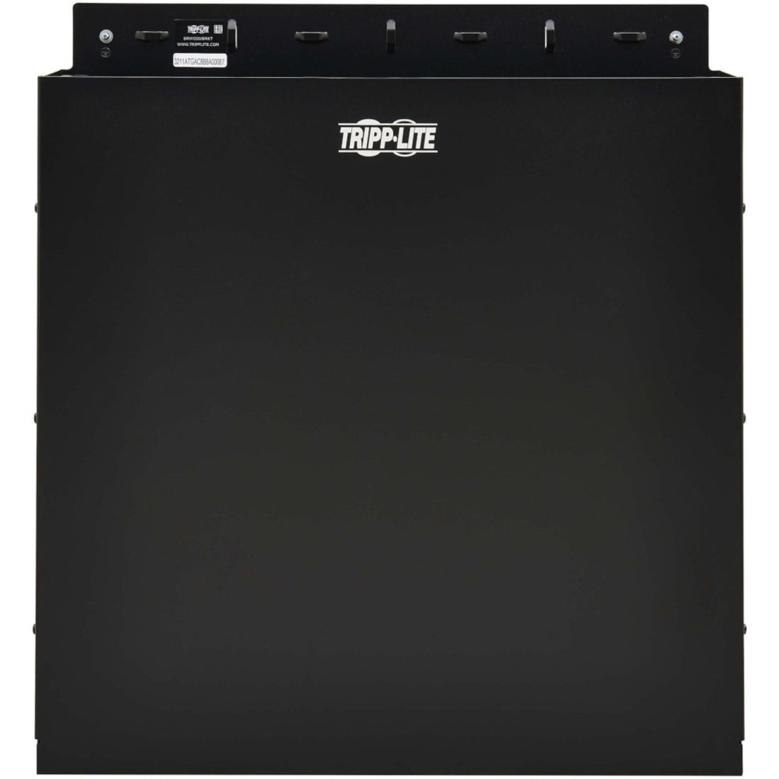 Front view of Tripp Lite SRWO2UBRKT 2U wall-mount rack enclosure with Tripp Lite logo-alternate-image1