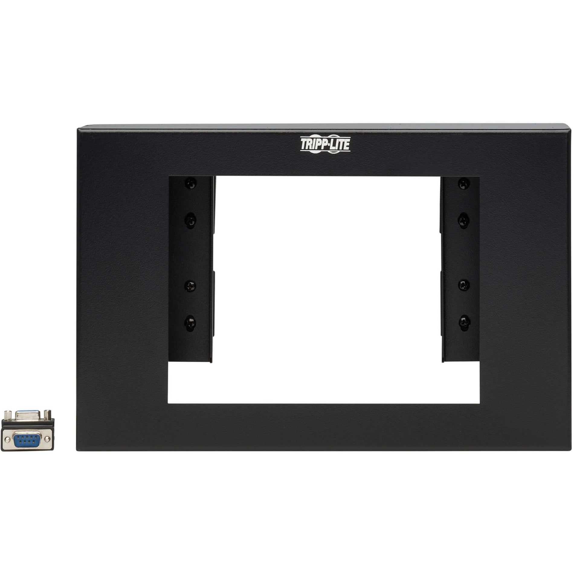 Front angle view of black mounting bracket showing dual-sided configuration-alternate-image2