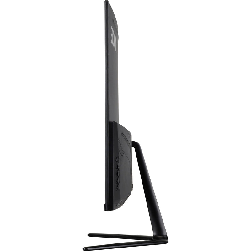 Angular view of Acer Nitro gaming monitor highlighting stand design and slim profile