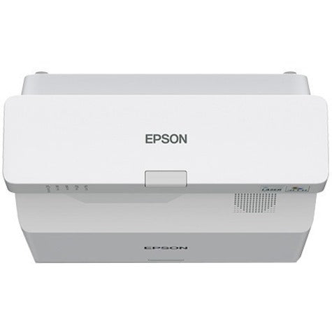 Top view of Epson PowerLite 770F showing control layout and design elements