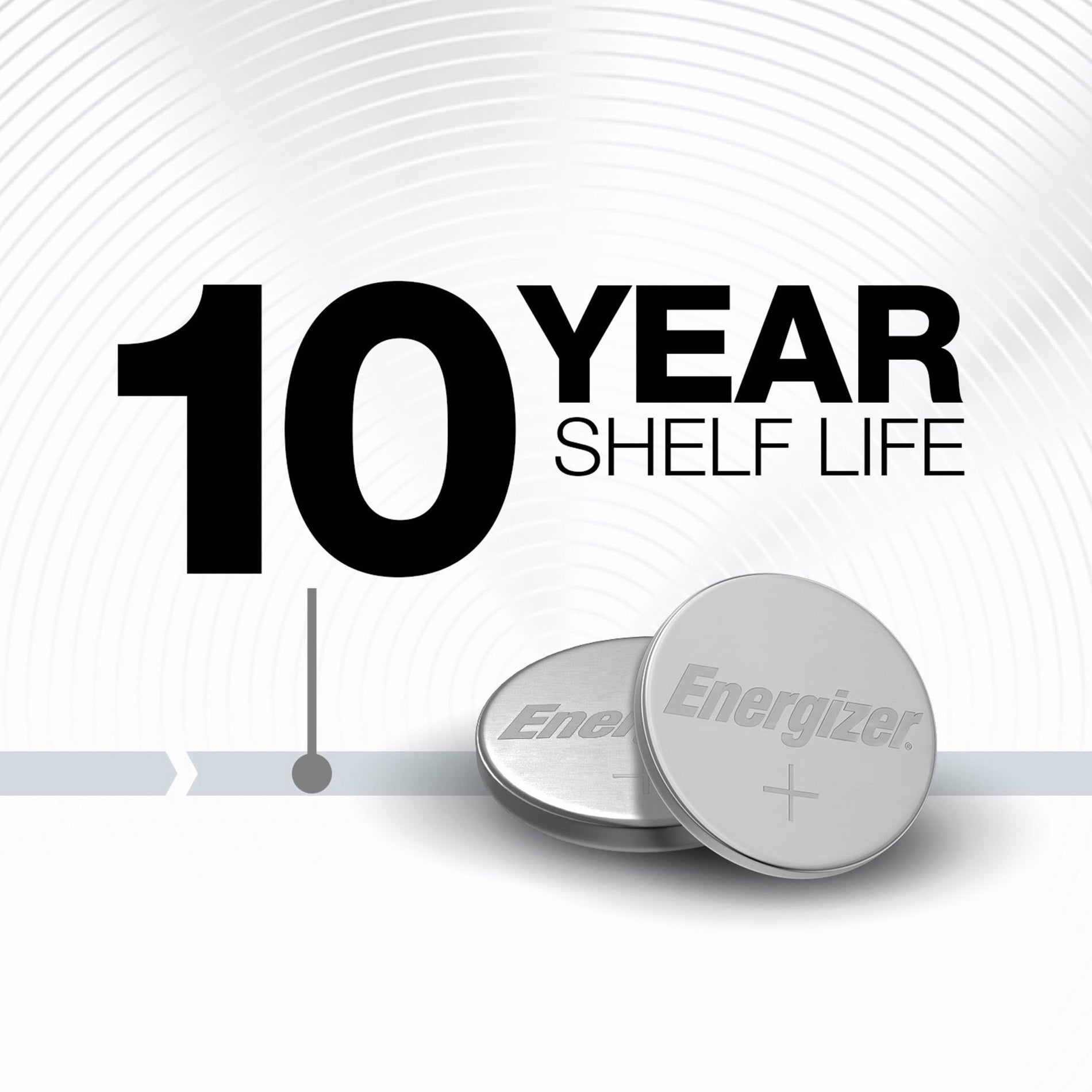 Energizer coin cell batteries with 10-year shelf life text overlay-alternate-image4