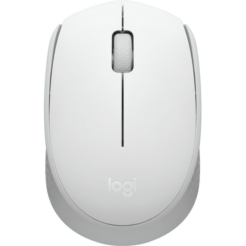 Direct top view of Logitech M170 wireless mouse showing button layout and logo