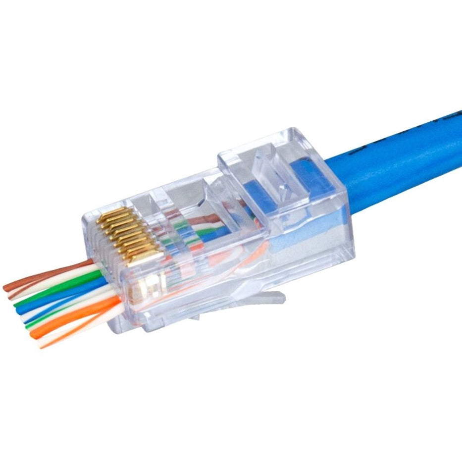 SIMPLY45 S45-1500P PRO Network Connector, Pass-thru, Flame Resistant, Fire Resistant, Strain Relief, Crosstalk Protection, PoE, Stranded