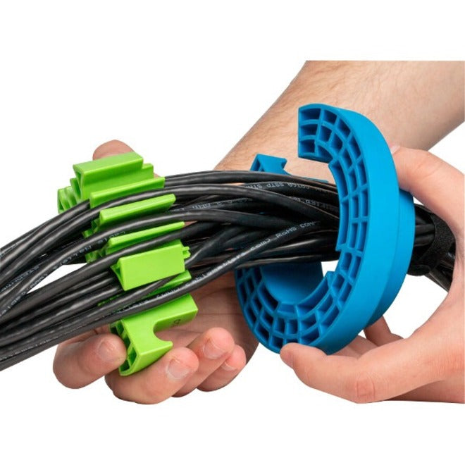 Jonard Tools CCB-34 Cable Comb Cable Organizing Tool CAT6A/CAT7, Lifetime Warranty, Green/Blue, Nylon/Zytel, 4.9" Diameter, 6.56 oz