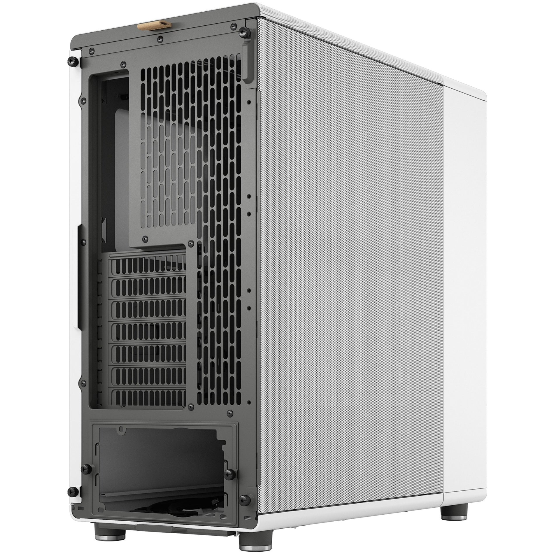 Boîtier d'ordinateur Fractal Design FD-C-NOR1C-03 North Moyen-tour Blanc Chaud Garantie de 2 ans 3 baies internes 2.5"/3.5" 5 baies d'expansion totales 7 emplacements d'expansion totaux 2 ventilateurs installés Micro ATX/ATX/Mini ITX pris en charge