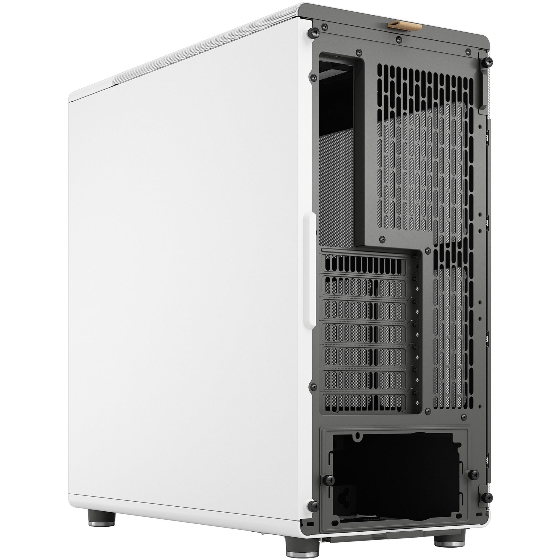 Boîtier d'ordinateur Fractal Design FD-C-NOR1C-03 North Moyen-tour Blanc Chaud Garantie de 2 ans 3 baies internes 2.5"/3.5" 5 baies d'expansion totales 7 emplacements d'expansion totaux 2 ventilateurs installés Micro ATX/ATX/Mini ITX pris en charge