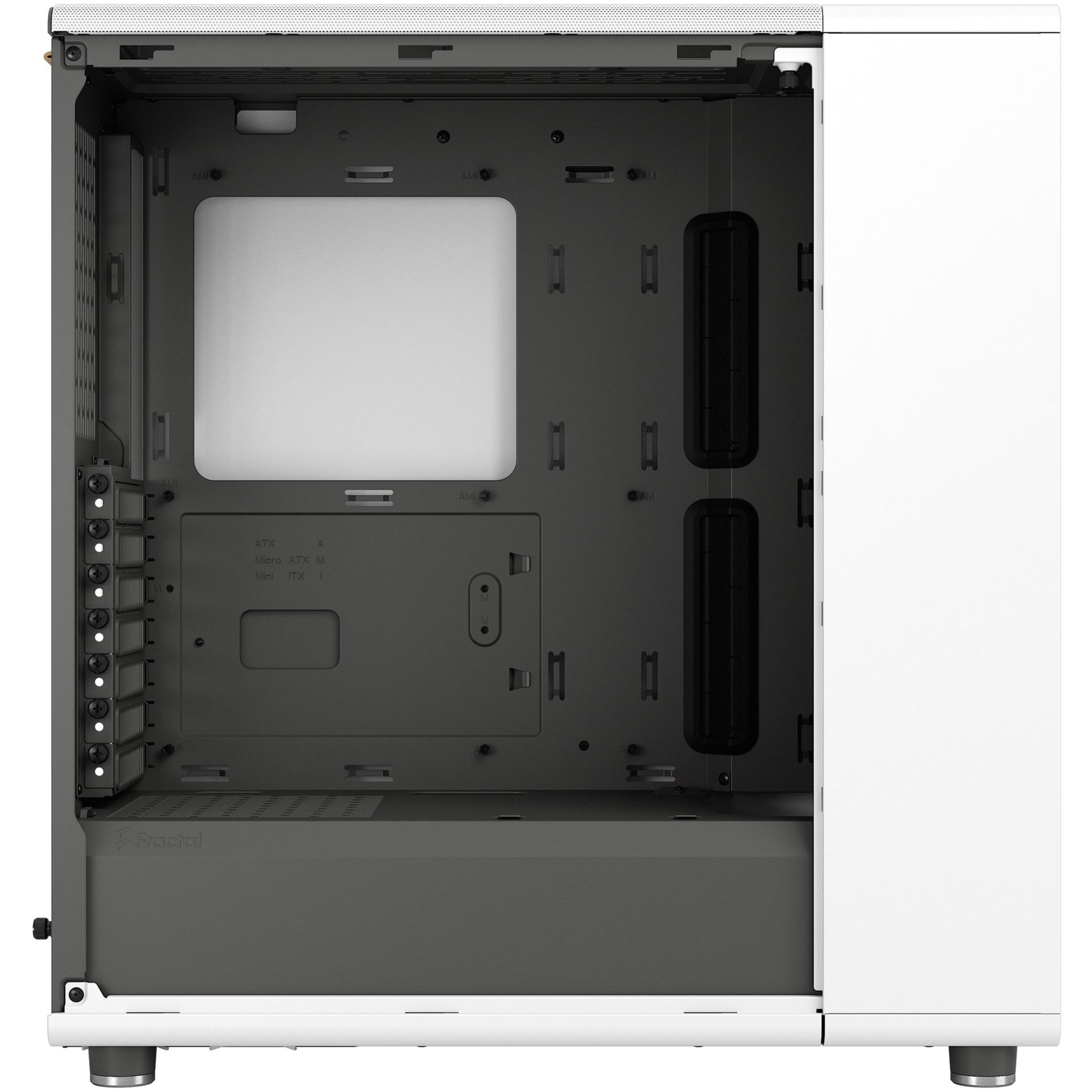 Boîtier d'ordinateur Fractal Design FD-C-NOR1C-03 North Moyen-tour Blanc Chaud Garantie de 2 ans 3 baies internes 2.5"/3.5" 5 baies d'expansion totales 7 emplacements d'expansion totaux 2 ventilateurs installés Micro ATX/ATX/Mini ITX pris en charge