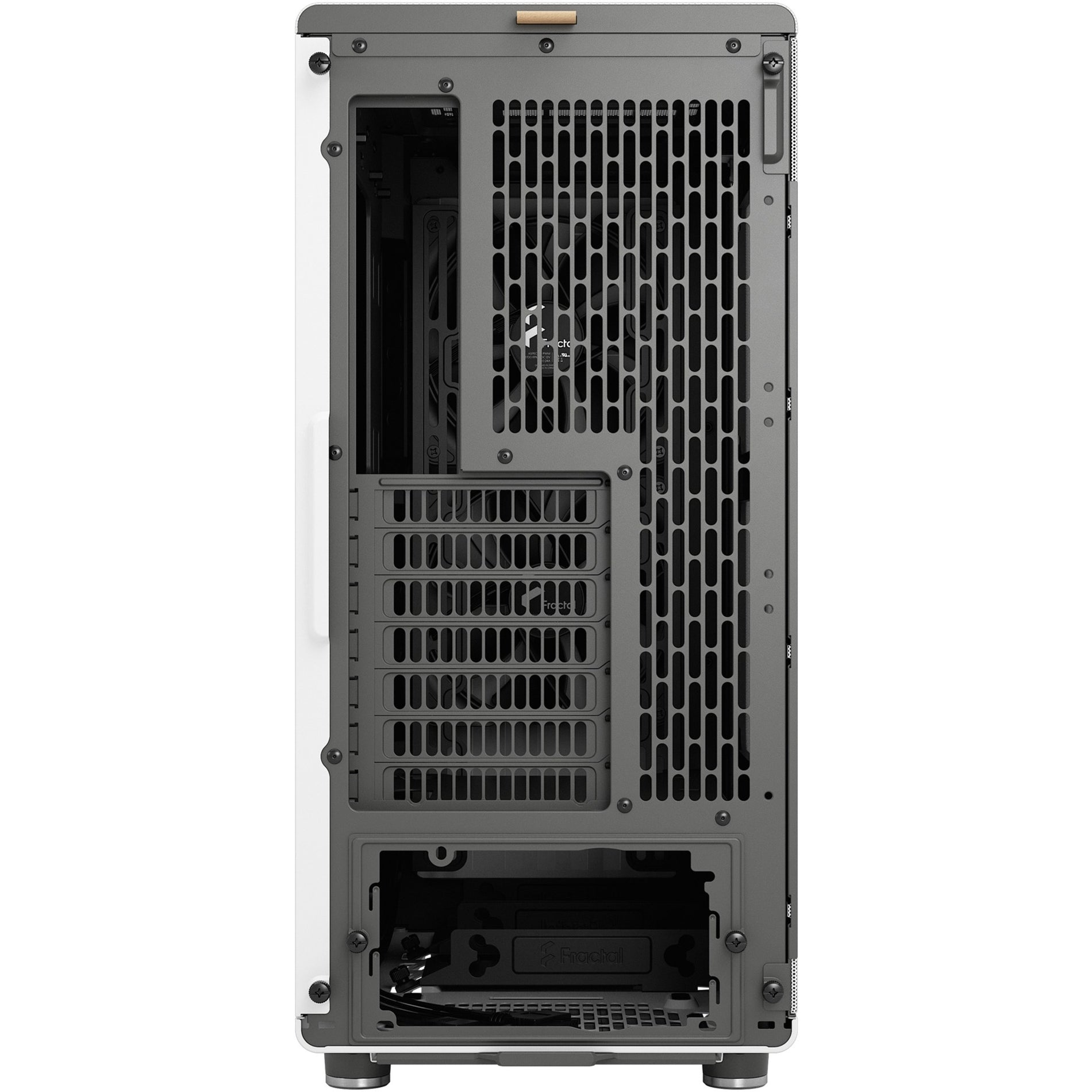 Boîtier d'ordinateur Fractal Design FD-C-NOR1C-03 North Moyen-tour Blanc Chaud Garantie de 2 ans 3 baies internes 2.5"/3.5" 5 baies d'expansion totales 7 emplacements d'expansion totaux 2 ventilateurs installés Micro ATX/ATX/Mini ITX pris en charge