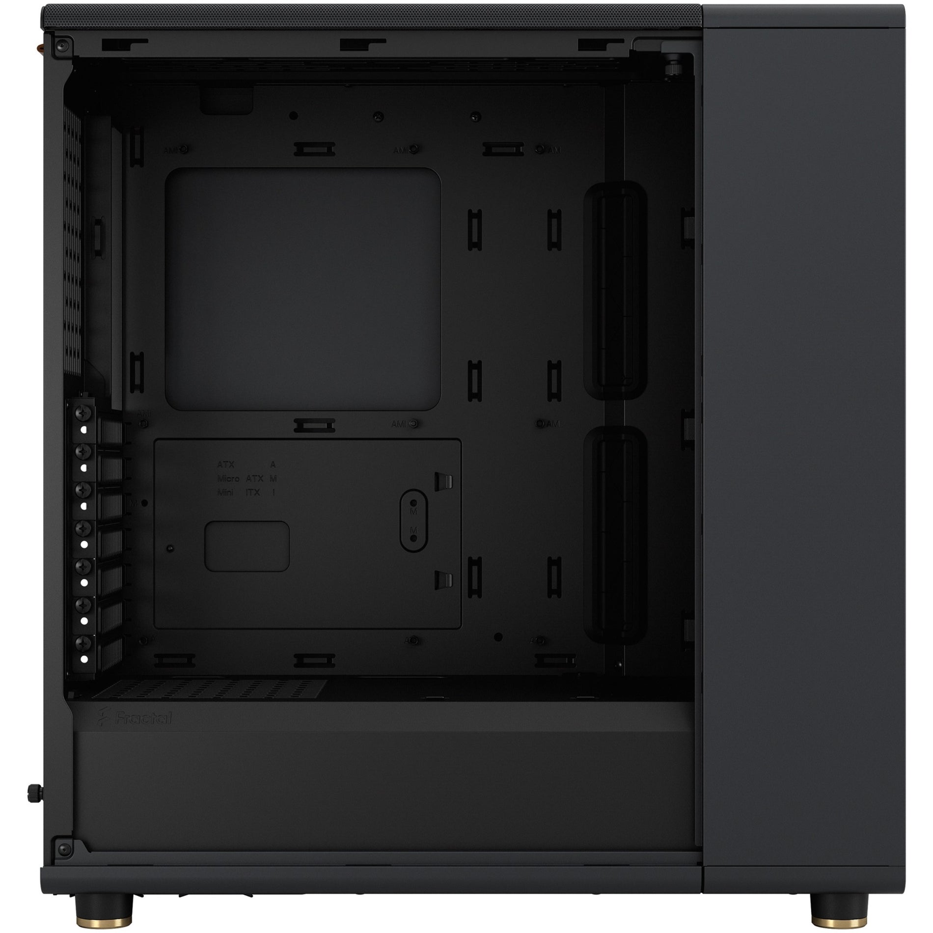 Fractal Design FD-C-NOR1C-02 Boîtier d'ordinateur North Moyenne tour Acier et Verre trempé Noir Charcoal Garantie de 2 ans