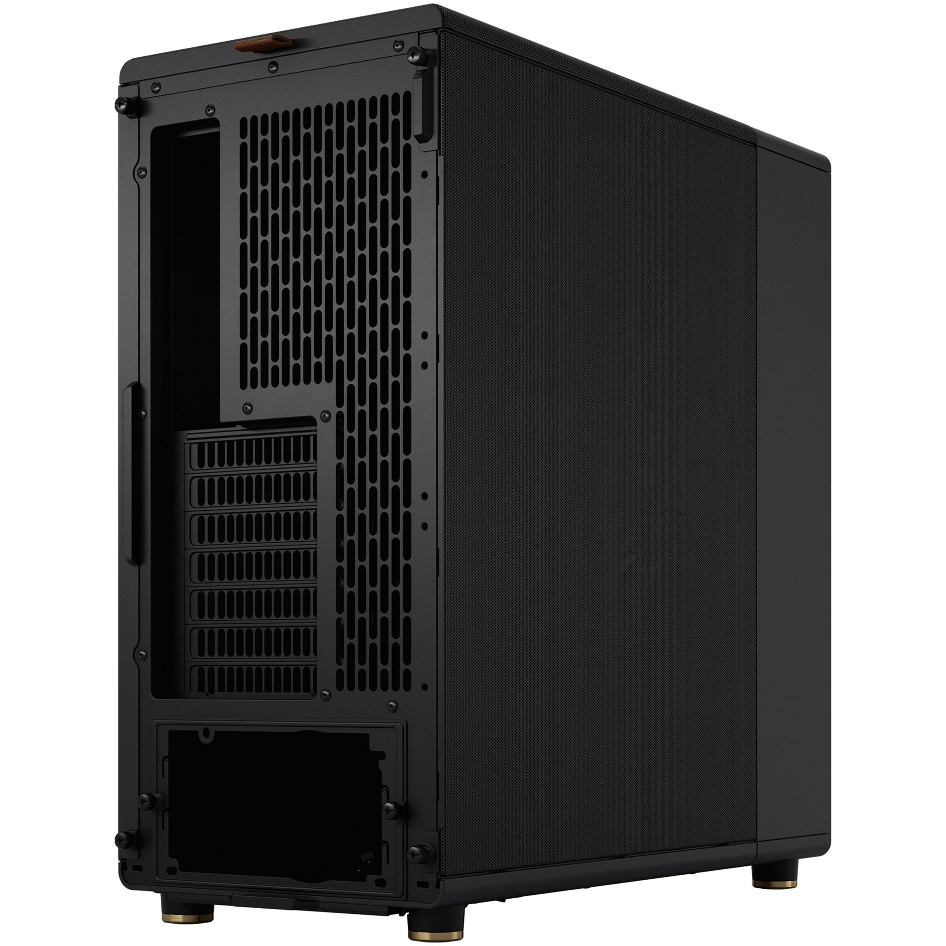 Detailed rear view of Fractal Design North case showing cooling layout-alternate-image9