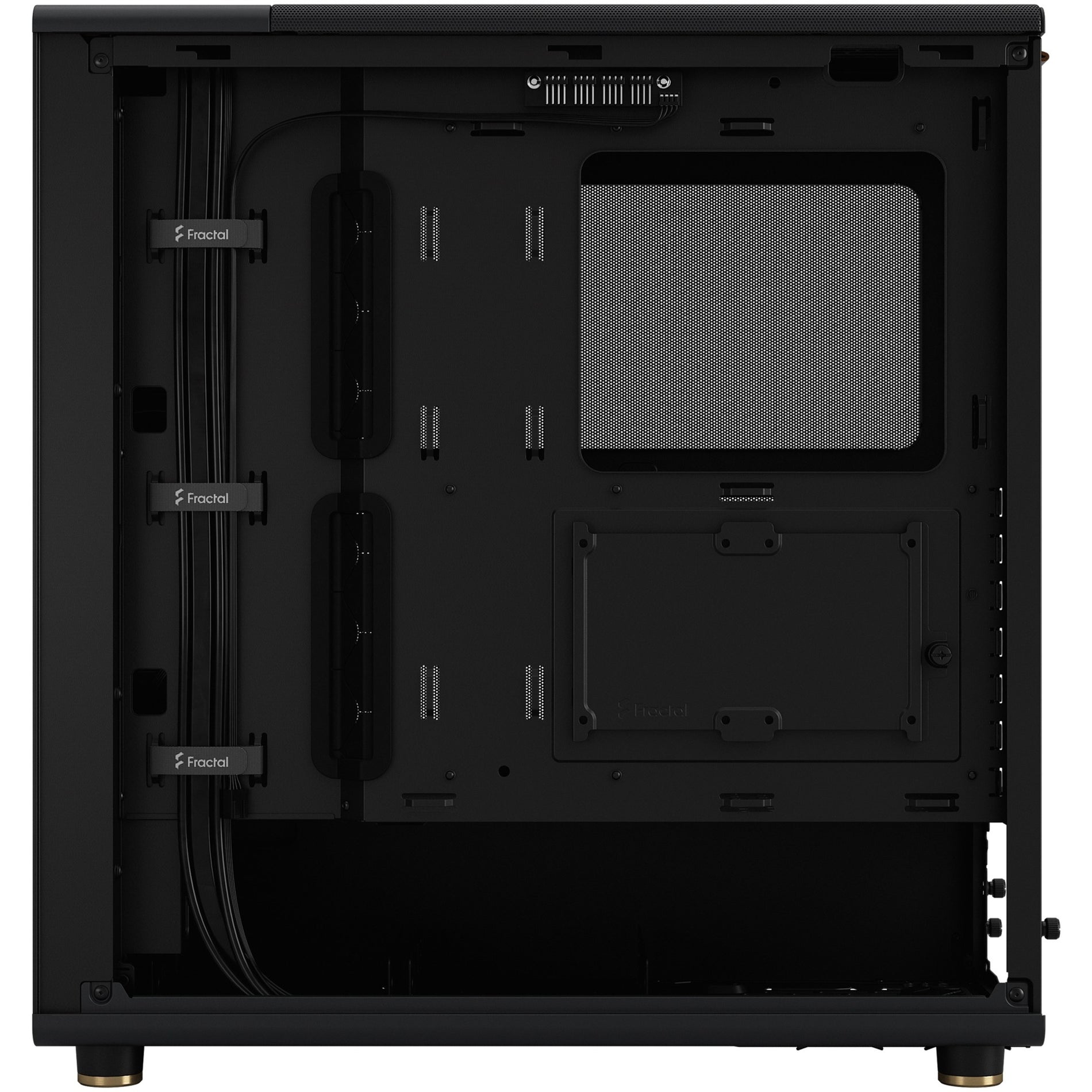 Interior view of Fractal Design North case showing cable management-alternate-image12