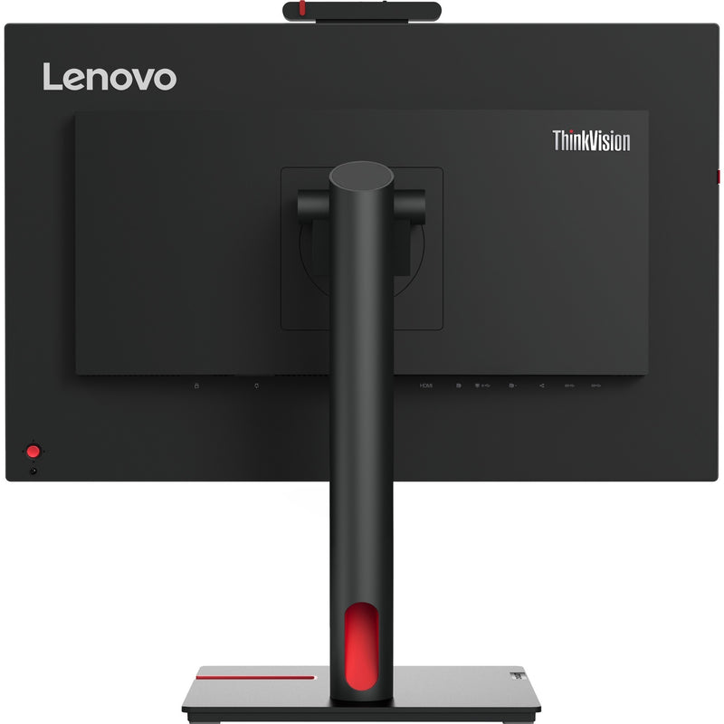 Rear view of Lenovo ThinkVision T24mv-30 monitor showing cable management features