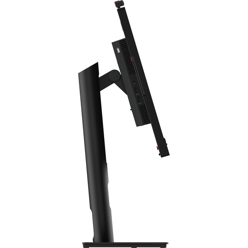 Side view of Lenovo ThinkVision T24mv-30 monitor showing height adjustment and tilt mechanism