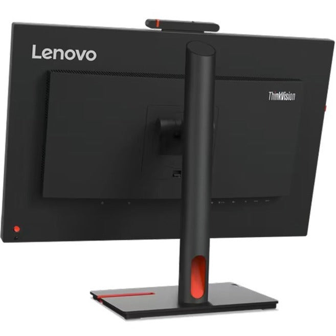 Rear angle view of Lenovo ThinkVision T24mv-30 monitor showing design elements