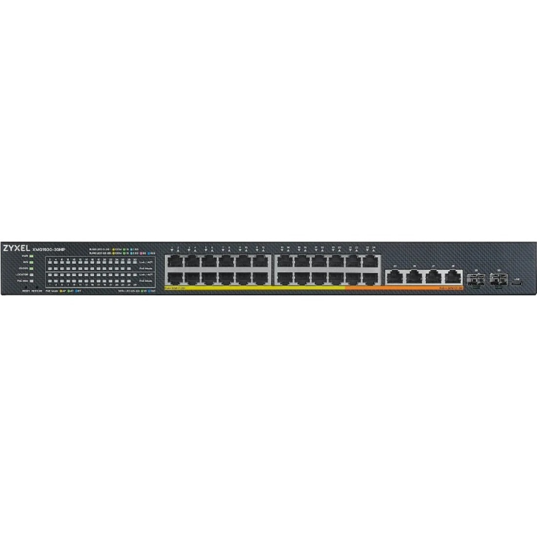 ZYXEL XMG1930-30HP Ethernet Switch, 28 Ports, 10G/2.5G Gigabit Ethernet, PoE++, Rack-Mountable