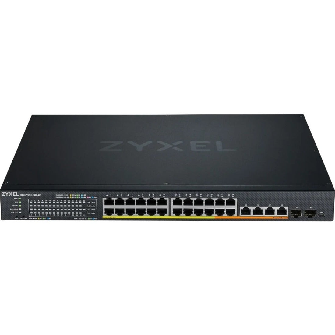 ZYXEL XMG1930-30HP Ethernet Switch, 28 Ports, 10G/2.5G Gigabit Ethernet, PoE++, Rack-Mountable