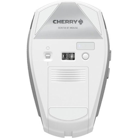 Bottom view of CHERRY GENTIX BT mouse showing sensor and controls