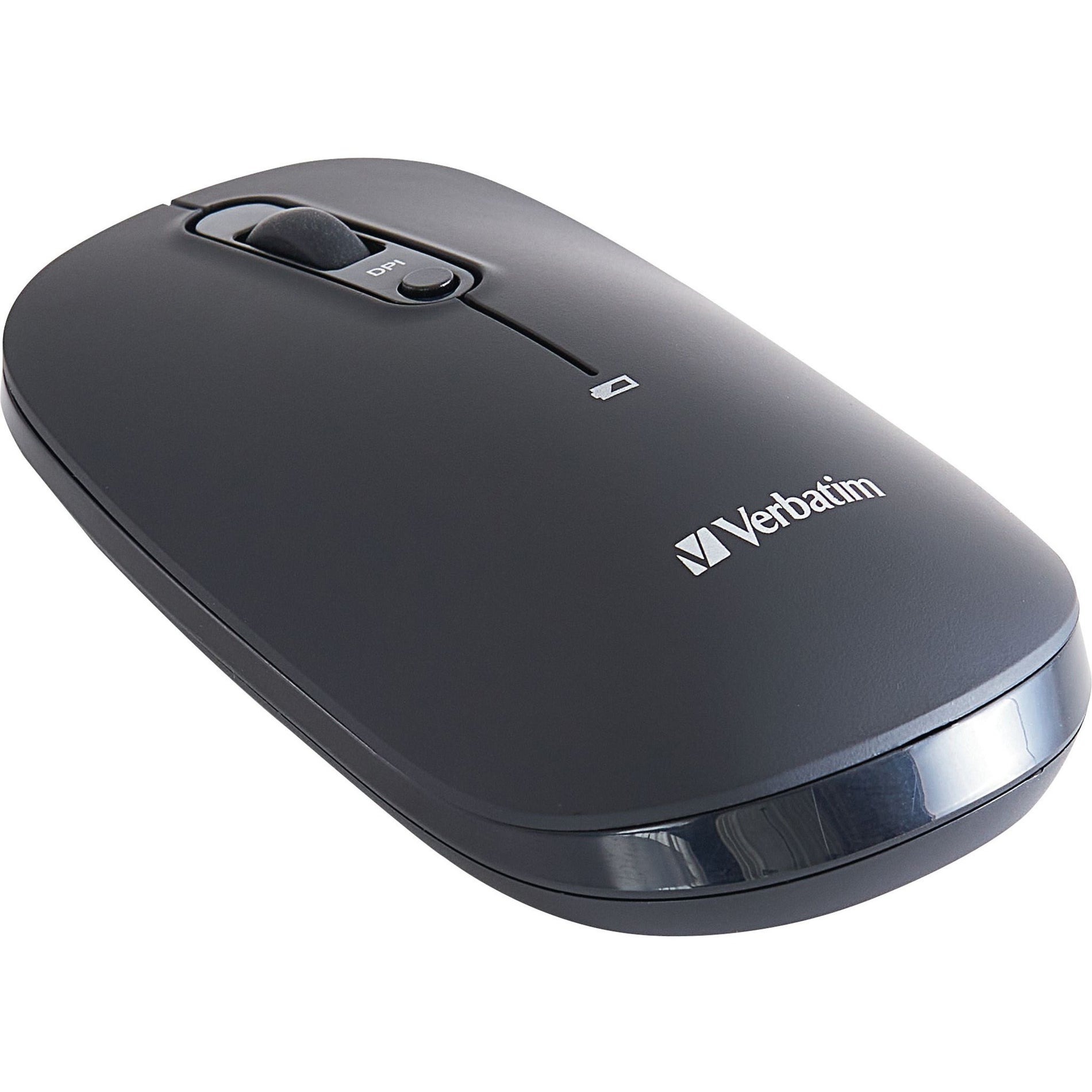 Verbatim 70750 Multi-Device Wireless Rechargeable Optical Mouse - Black, Bluetooth 5, USB