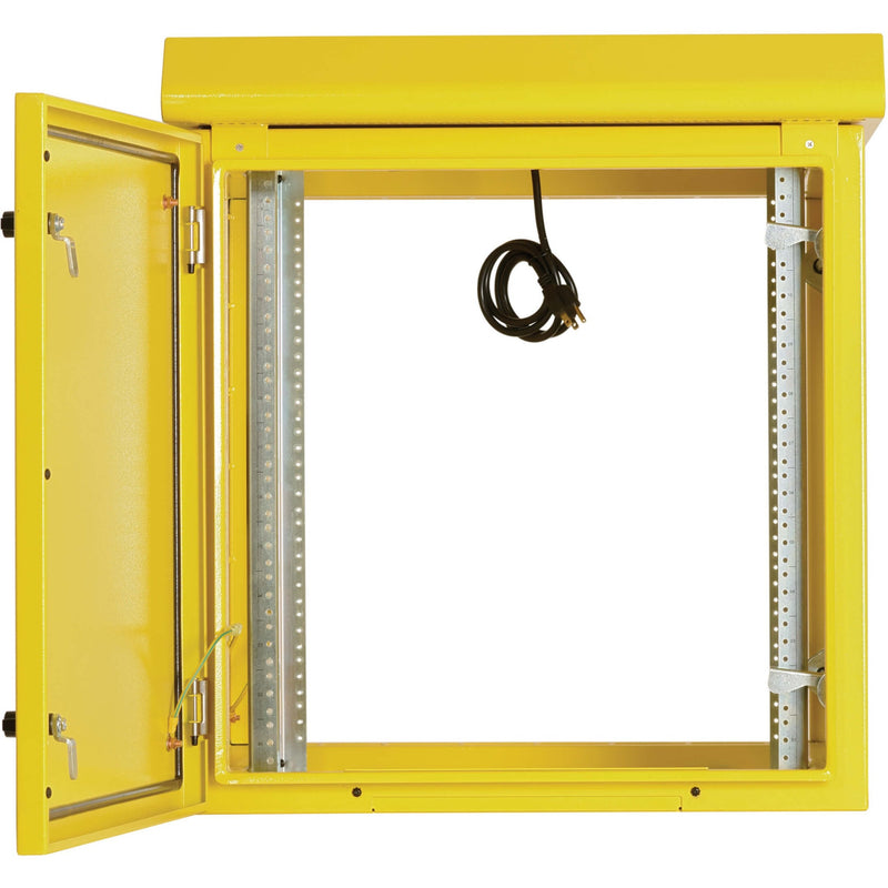 Detailed view of cable management system and entry points