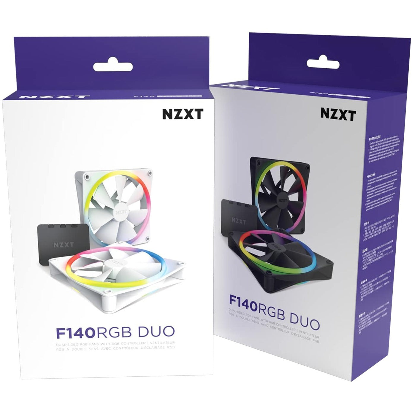 Buy the NZXT F120 RGB DUO White 120mm Dual Sided RGB FAN, Single pack, (  RF-D12SF-W1 ) online 