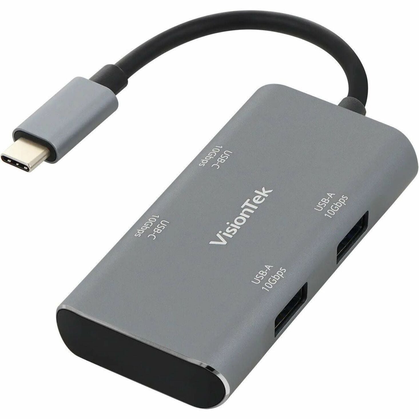 فلاش فيجن تيك 901539 هوب USB-C (2x USB-A بسرعة 10 جيجابت في الثانية | 2x USB-C بسرعة 10 جيجابت في الثانية)، 4 منافذ USB