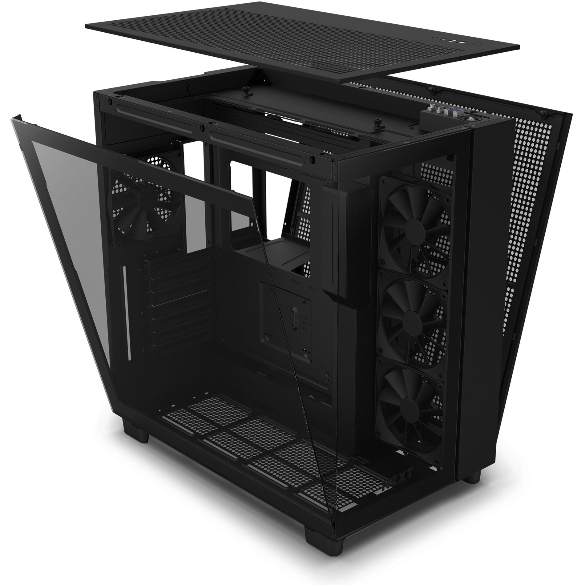 NZXT CM-H91FB-01 H9 Flow Dual-Chamber Mid-Tower Airflow Case, Improved Cooling and Easy Installation