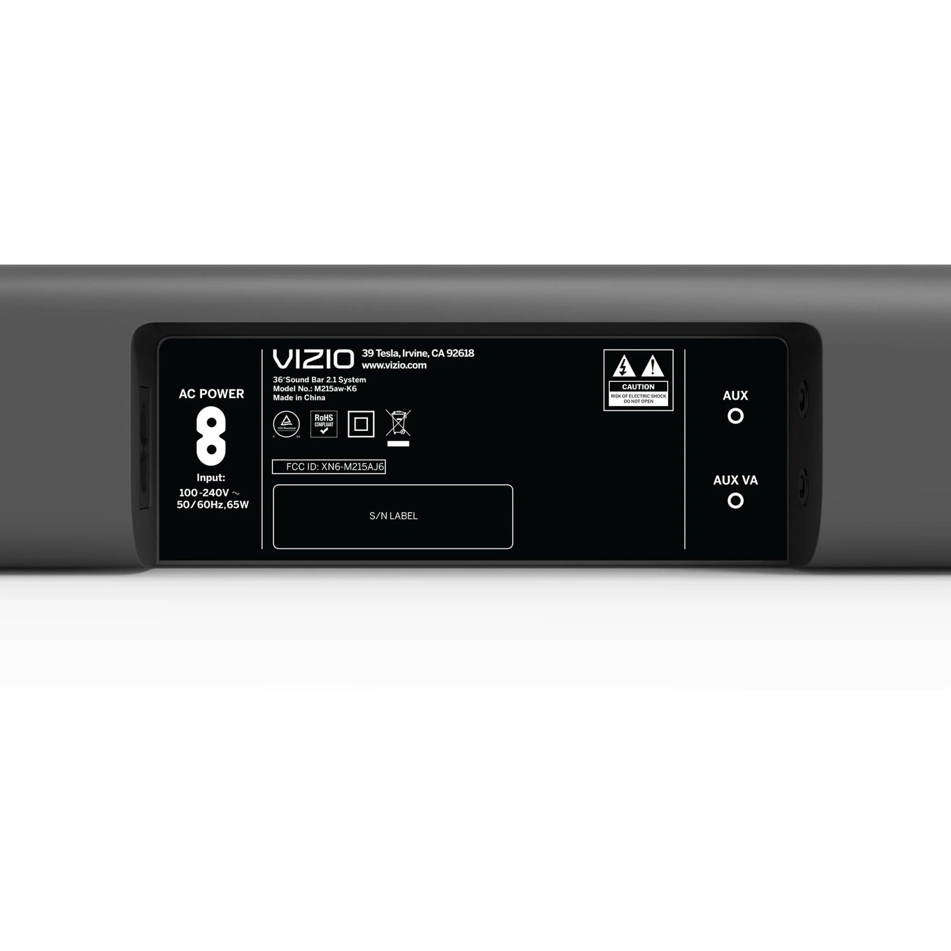 VIZIO M215AW-K6 M215aw-K6 2.1 Bluetooth Sound Bar Speaker, Alexa Supported