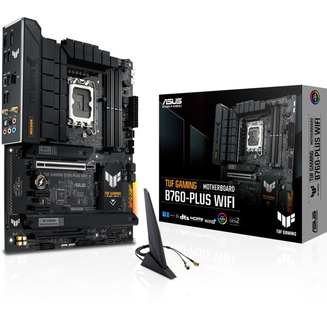 Gaming Desktop Motherboard TUF GAMING B760-PLUS WIFI, Intel B760 Chipset, Socket LGA-1700, ATX