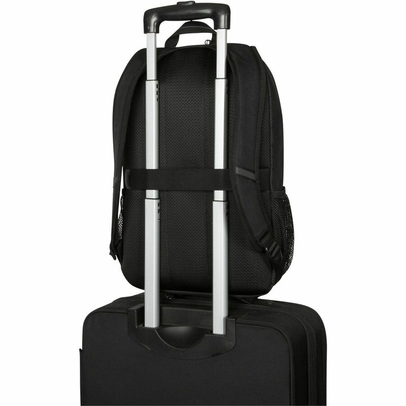 Targus Classic Notebook Backpack shown with luggage integration