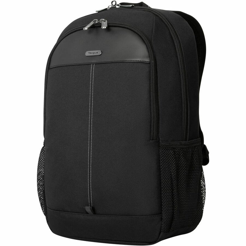 Angled view of Targus Classic Notebook Backpack highlighting its proportions