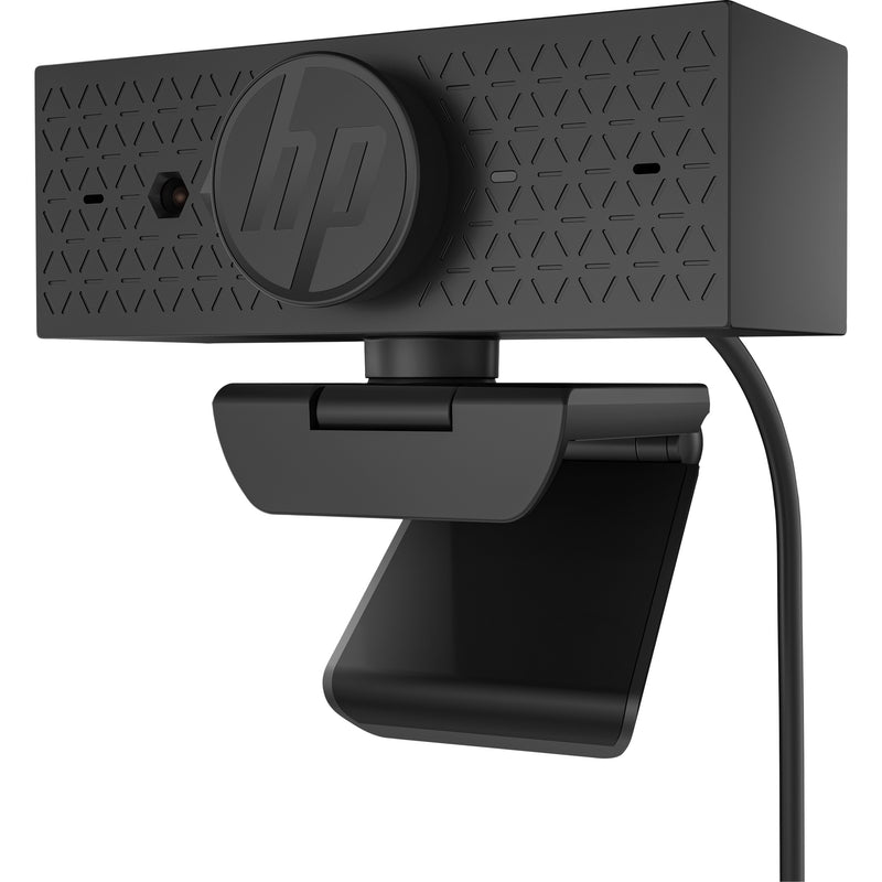 Side angle view of HP 625 FHD Webcam showing articulation capabilities