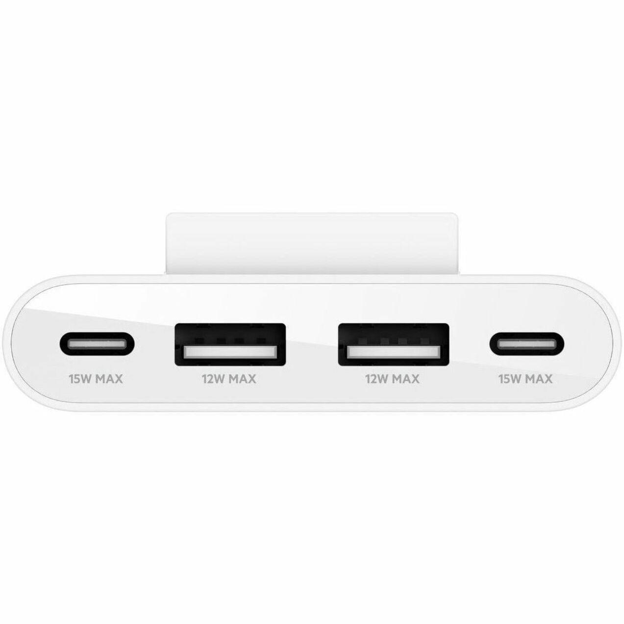 Detailed view of USB hub port labels showing power output specifications-alternate-image4