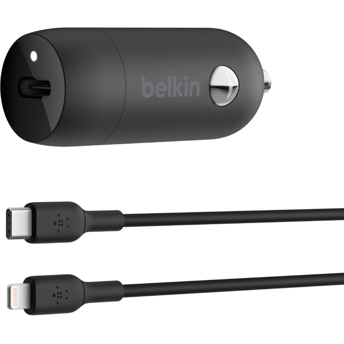 Belkin CCA004BT1MBK-B5 BoostCharge 30W USB-C Car Charger + USB-C to Lightning Cable, Fast Charging for iPhone and iPad