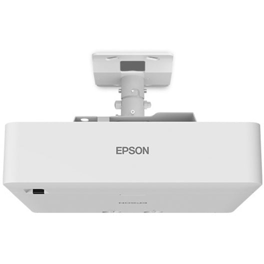 Front view of ceiling-mounted Epson PowerLite L770U projector