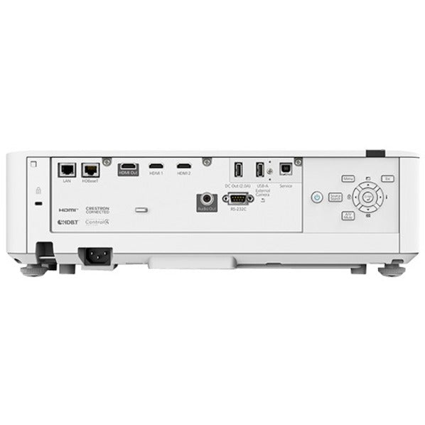 Rear view of Epson PowerLite L770U showing all connection ports and interfaces