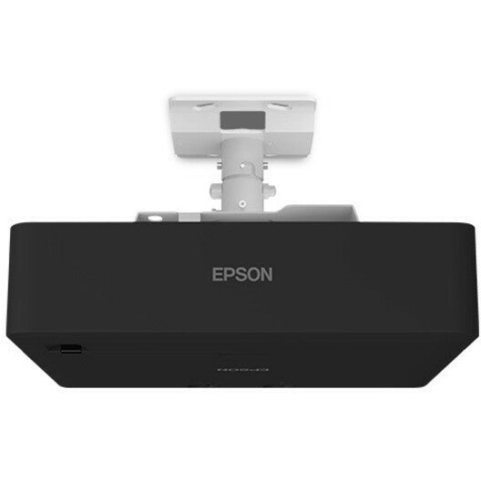 Front view of ceiling-mounted Epson L775U projector