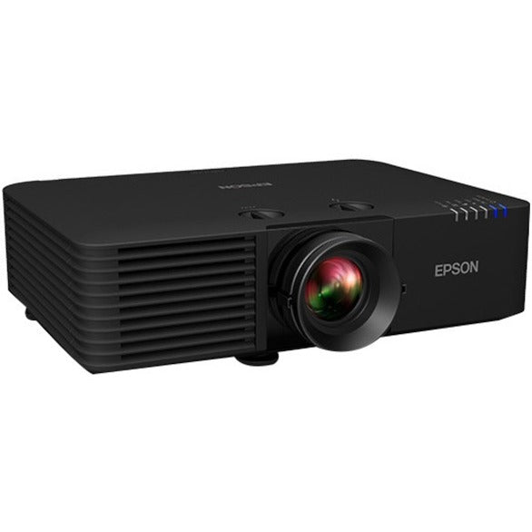 Angled perspective of Epson L775U projector showing design and build quality