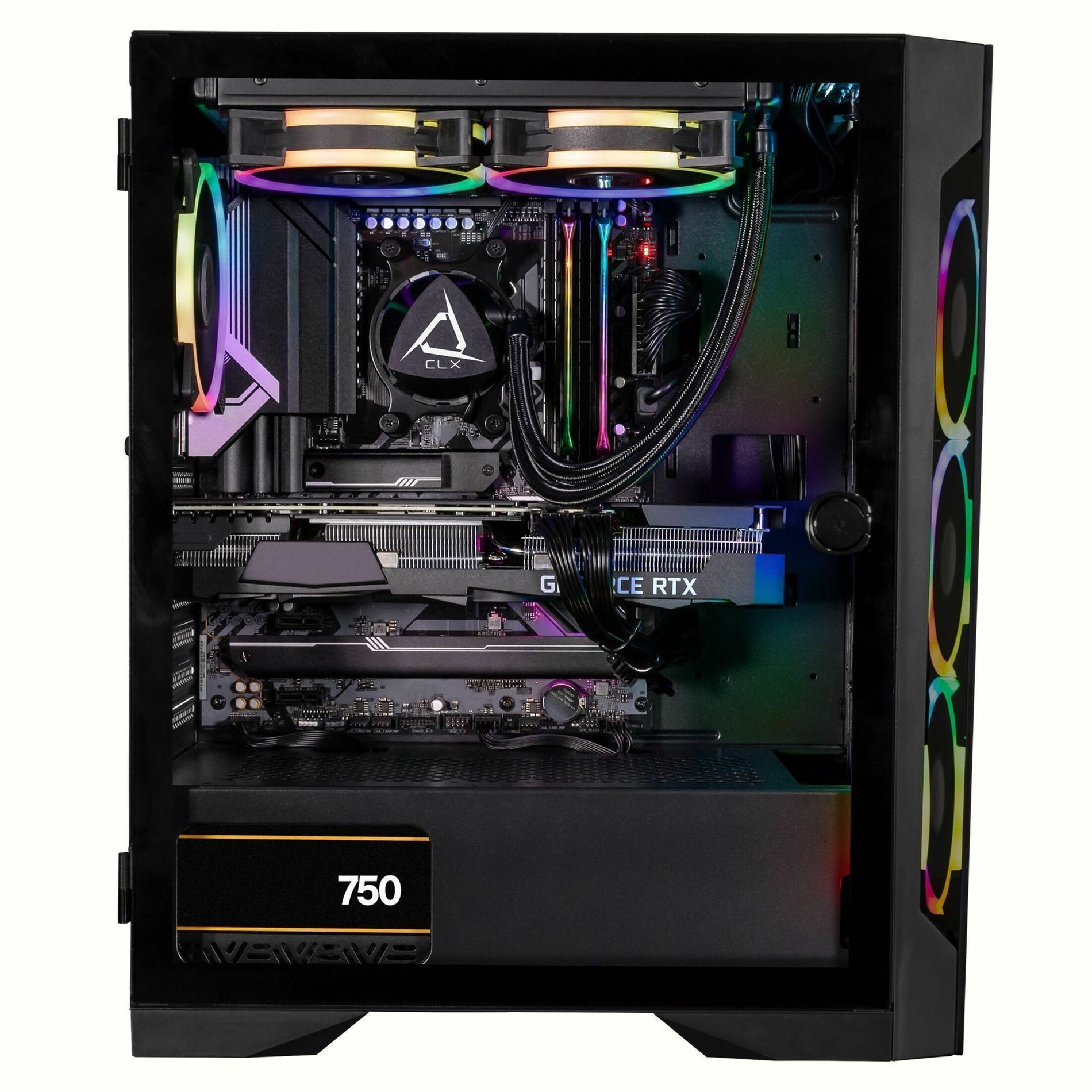 CLX TGMSETRTH2904BM Gaming Desktop Computer - Liquid Cooled AMD Ryzen 9 7900X 4.7GHz 12-Core Processor, 32GB DDR5 Memory, GeForce RTX 3080 10GB GDDR6X Graphics, 500GB SSD, 4TB HDD, WiFi, Windows 11 Home 64-bit